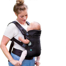 (black) High-quality 4-in-1 baby carrier for infants and toddlers  All-position front
