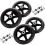 4 Pcs Walker Wheels Replacement, 6 Inch Solid Wheelchair Front Wheels, Anti-Slip 1