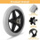4 Pcs Walker Wheels Replacement, 6 Inch Solid Wheelchair Front Wheels, Anti-Slip 2