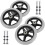 4 Pcs Walker Wheels Replacement, 6 Inch Solid Wheelchair Front Wheels, Anti-Slip 1