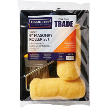 Hamilton 5 Piece 9" Masonry  Brush and Roller Set with Tray