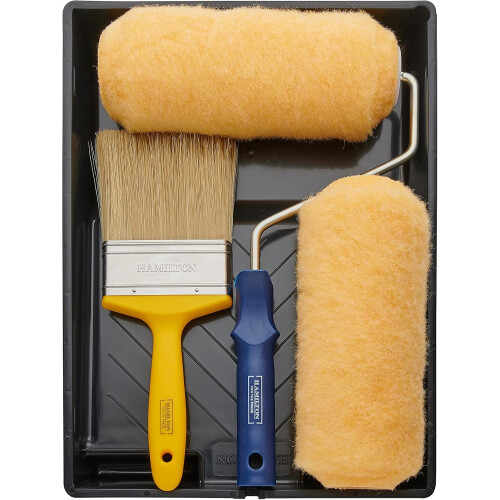 Hamilton Hamilton 5 Piece 9" Masonry  Brush and Roller Set with Tray 1
