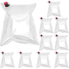 10pcs 5L Refillable Wine Purse Bags with Spout Butterfly Valve Wine Bag Reusable