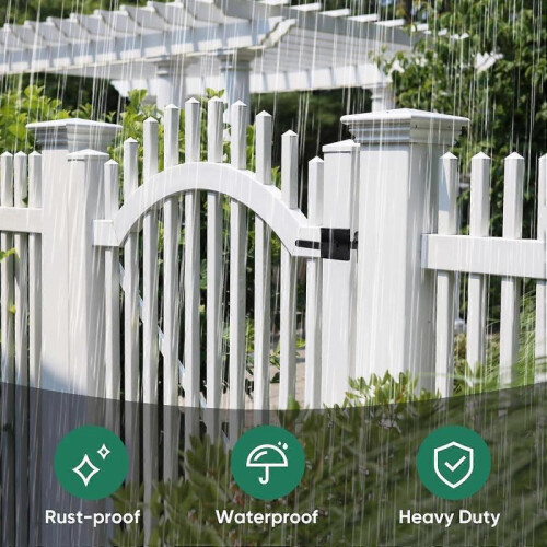 Double Side Gate Latch, Heavy Duty Swinging Door Latch Gate Hardware for 2