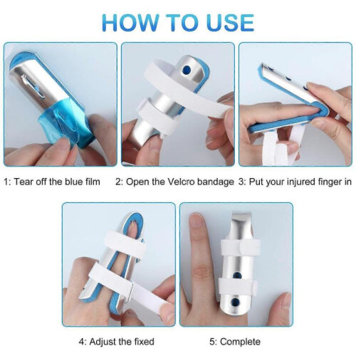 10 Pieces Finger Splints Metal Padded Finger Support Finger Stabilizer with Soft 2