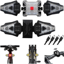 5 PCS Bike Tail Light with Turn Signals, Split USB Rechargeable Bike Turn Signal
