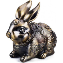 Metal Rabbit Ashtray with Lid Cigarette Ashtray for Outdoor Indoor Ash Holder for Smokers