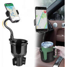 2025 Latest Model Cup Holder Phone Mount, Upgraded 2 in 1 Phone Holder for Car