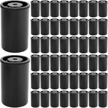 Pack of 50 Small Plastic Jars with Lids for Parts Storage (Black)