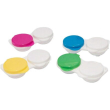 2025 Latest Model YUXNET Contact Lens Travel Storage Flip Top Flat Cases Bulk Buy Mix Colours 4pcs