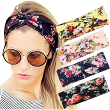4 Pack Acsergery Headbands Vintage Elastic Printed Head Wrap Stretchy Moisture Hairband Gift
