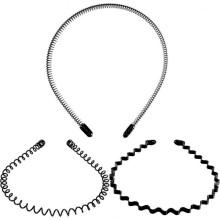 3 Pieces Acsergery Unisex Hair Bands Men Metal Spring Wavy Headbands Non-Slip Metal Gift