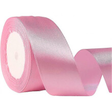Pink Satin Ribbon 40Mm22M Double Fabric Ribbon Craft Ribbons for Sewing Gift