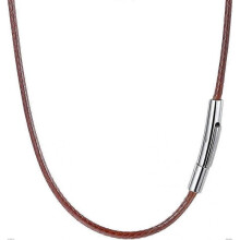 Men Brown Braided Faux Leather Necklace, Acsergery Wax Rope Chain, Acsergery Replacement Gift