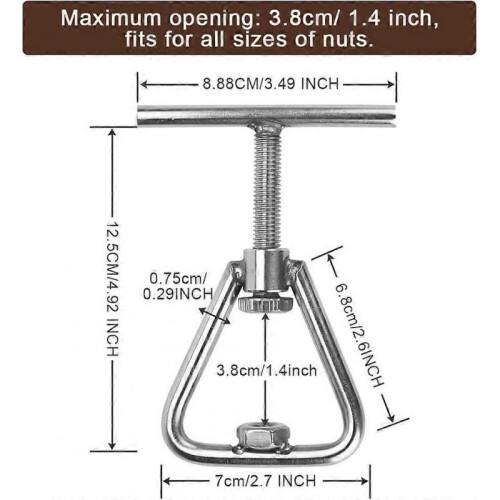 Acsergery NutCrackerStainlessSteelPecanCrackerWalnutCrackerHeavyDutyNutcracker Gift 1