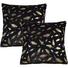Solid Color Gold Feather Plush Fur Throw Pillow Cover, Acsergery Cushion Cover Pillowcase Gift