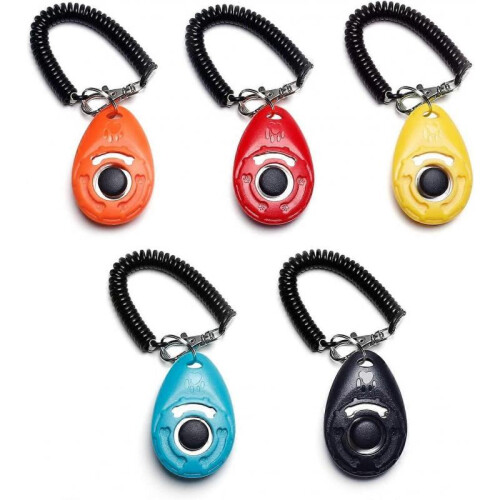 Dog Clicker,AcserGery 5 Clickers with Wrist Straps,AcserGery Clickers with Large