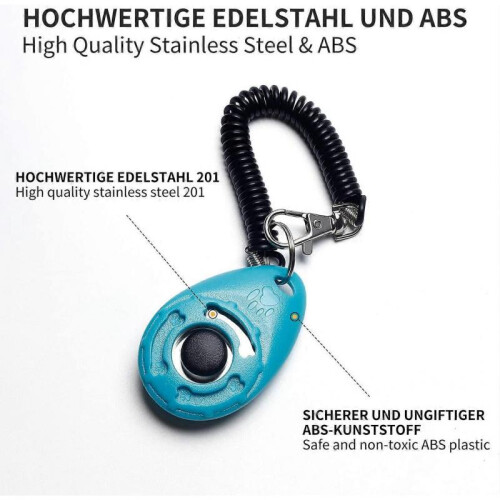 Dog Clicker,AcserGery 5 Clickers with Wrist Straps,AcserGery Clickers with Large 2