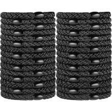 Black Hair Bands, 30 Pcs Acsergery Braided Hair Bobbles Hair Ties No Damage, Hairbands Gift