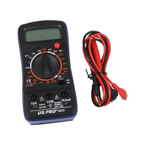 us pro US PRO Tools Slim LCD Digital Multimeter AC/DC Voltage Current Tester 6919 1