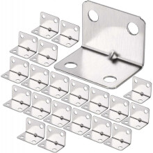 100Pcs Acsergery Stainless Steel L Bracket, Heavy Duty Bracket Corner Brace, Small Thicken Gift