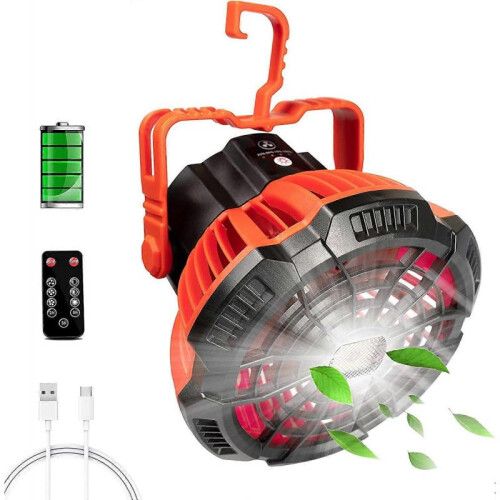 Portable Camping Fan with Camping Lantern Usb Rechargeable,AcserGery 5200Mah