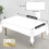 4 Pcs Acsergery Disposable Plastic Tablecloths, Plastic Rectangle Pure White Tablecloths Gift 2
