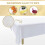 4 Pcs Acsergery Disposable Plastic Tablecloths, Plastic Rectangle Pure White Tablecloths Gift 4
