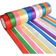 Curling Ribbon 12 Colour, Acsergery Satin Ribbon Rolls 25Mm X 23 Metres/Roll, Acsergery Double Sided Gift