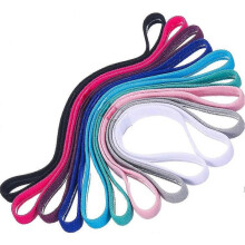 9 Pieces Acsergery Thick Non-Slip Elastic Sport Headbands, Elastic Silicone Grip Exercise Gift