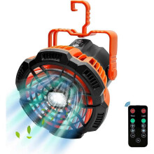 Portable Camping Fan with Acsergery Led Light, Rechargeable Tent Fans Tents Ceiling Fans Gift