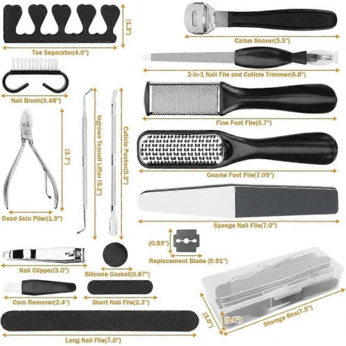 Professional Pedicure Kit,AcserGery 23 In 1 Stainless Steel Pedicure Tools Set 1