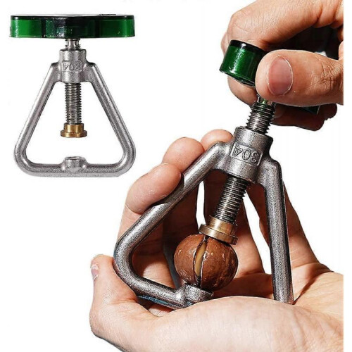 Acsergery Metal Nut Cracker Tool Nutcracker Kitchen Tool Stainless Steel Pecan Cracker Gift 2
