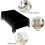 2 Pack Acsergery Dot Tablecloths, 54X108 Inches Rectangle Table Covers, Black Gold Dot Gift 3