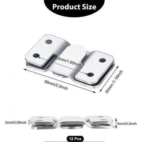 Flush Mount Brackets, Acsergery Headboard Wall Fixing Brackets Wall Mount Interlocking  Gift 1