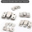Flush Mount Brackets, Acsergery Headboard Wall Fixing Brackets Wall Mount Interlocking  Gift 5
