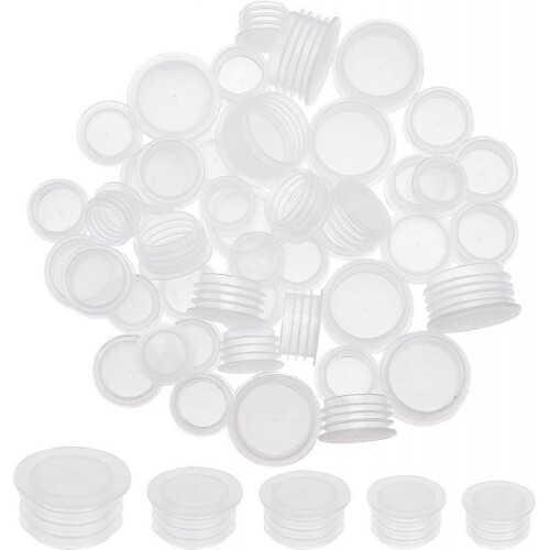 50PCS Salt and Pepper Shaker Stoppers - Plastic Replacement Plugs