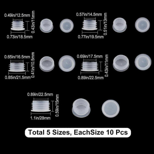 50PCS Salt and Pepper Shaker Stoppers - Plastic Replacement Plugs 1
