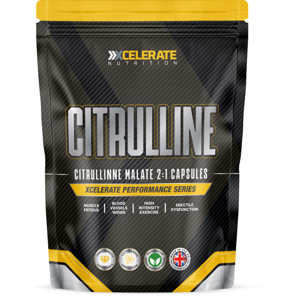Xcelerate Nutrition (180 Capsules) Citrulline Malate 1500Mg Capsules Non-Gmo Vegan