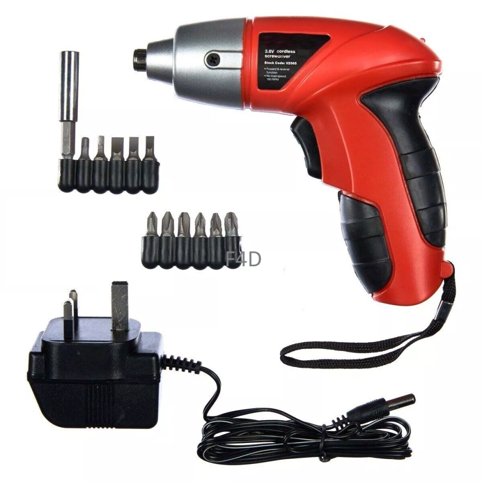 CORDLESS SCREWDRIVER DRILL 3.6V ELECTRIC RECHARGEABLE BATTERY SET 67101C-image-OPC-PHMM7Z5-NEW