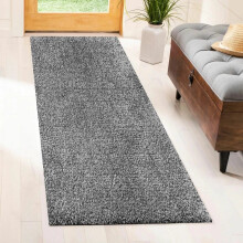 (Silver-Grey ( Alya ), 160 x 230cm) Fluffy Shaggy Rugs Living Room Bedroom Runner Mats