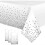 White Table Cloths Party, 3 Pack Thicken Silver Dot Confetti Tablecloths, Acsergery Gift 1
