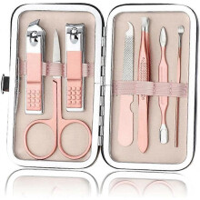 7 Pcs Acsergery Pedicure Manicure Set, Nail Clipper Cutter Grooming Kit Professional Gift