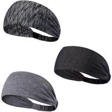 Sports Headband, 3 Pack AcserGery Gift Elastic Hair Band Non Slip Moisture