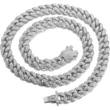 Gold Chain for Men,AcserGery 13Mm Cuban Link Chain 18K Real Gold Plated/Platinum