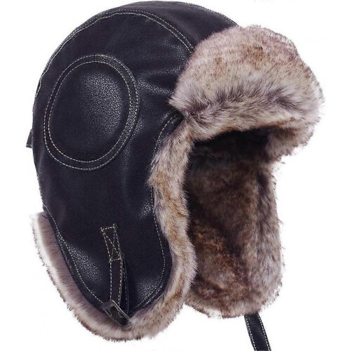 Russian Soviet Ushanka Aviator Bomber Hat - Winter Fur Earflap Cap