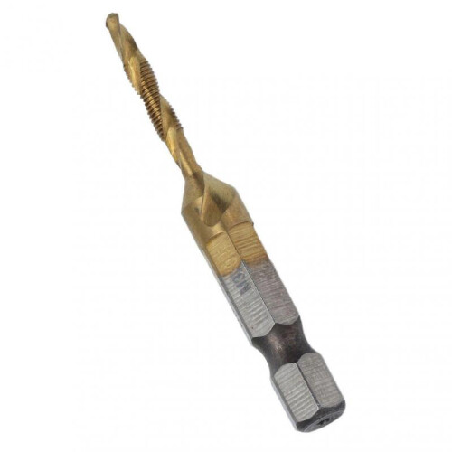 High quality  Hexagonal shank titanium plated high speed steel thread metric tap 2