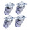 High quality  4pcs Industrial casters flat bottom swivel transparent casters: 1