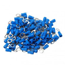 High quality 100pcs Pre-insulated Circular Copper Crimp Terminals AWG 22-16 Wire Connecto