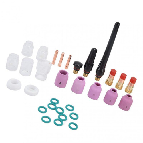 High quality  31-Piece TIG Welding Torch Stubby Gas Lens Pyrex Kit for WP-... 2